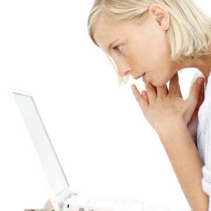 woman at laptop computer