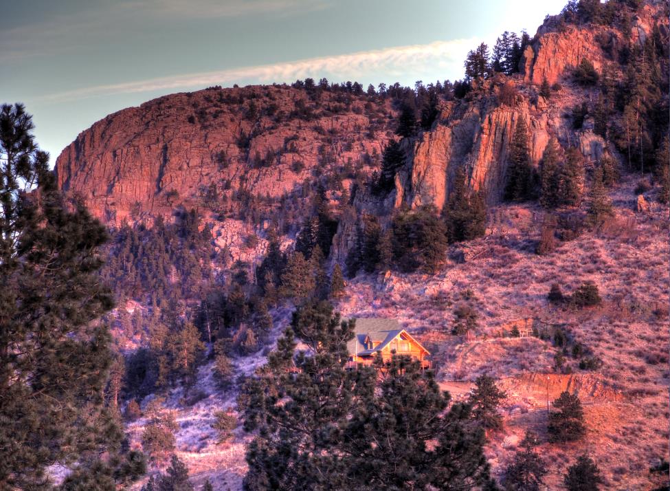 lone rock and outcroppings