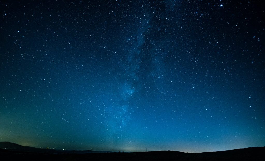 Photography of night sky